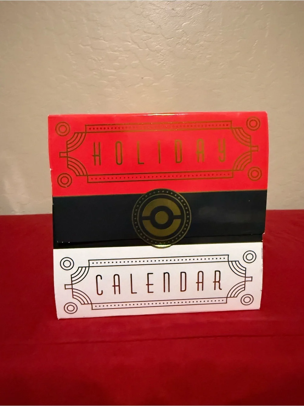 Holiday Calendar Trading Card Game Box - Red/White